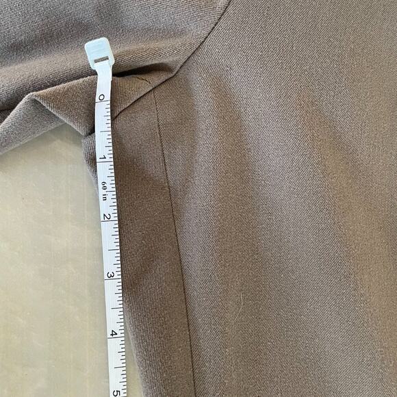 Express Editor Taupe/Beige/Neutral  Straight Leg Trousers Mid Rise, Slim, 8R - Picture 6 of 15